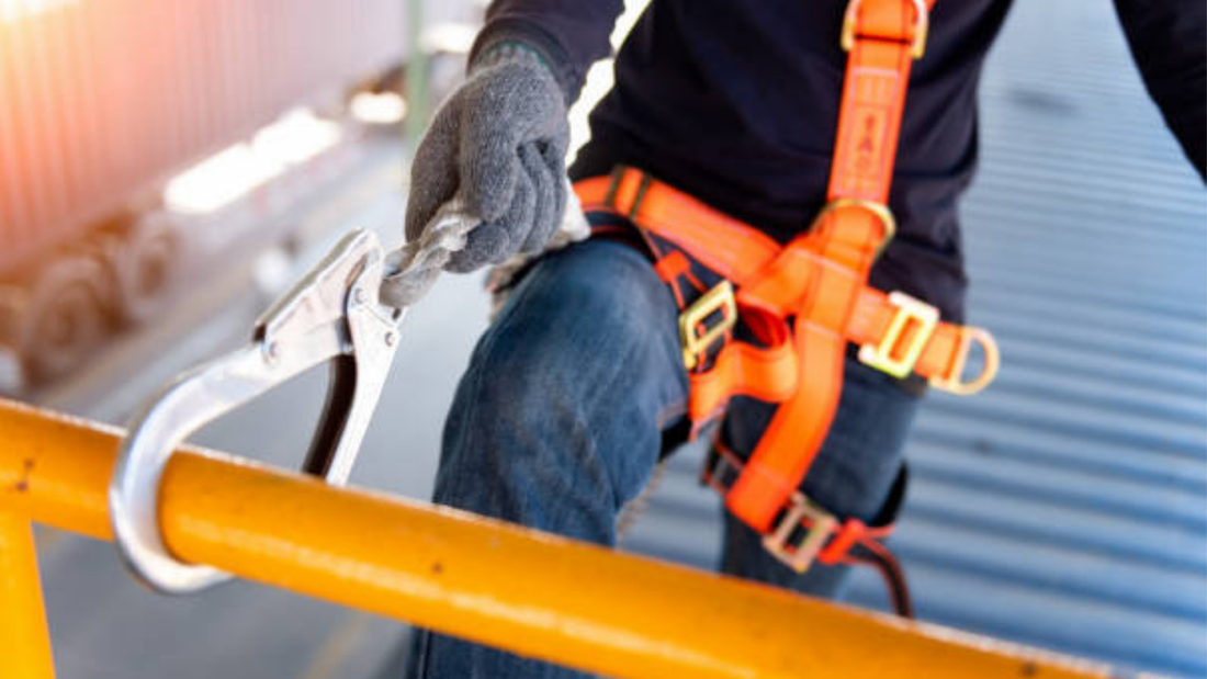 Painter working at dangerous heights