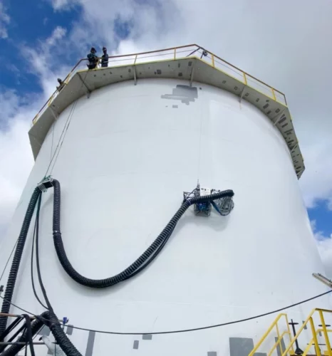 Qlayers 10Q robot application industrial tank coating Capuava Refinery Recap Brazil C3 Engenharia